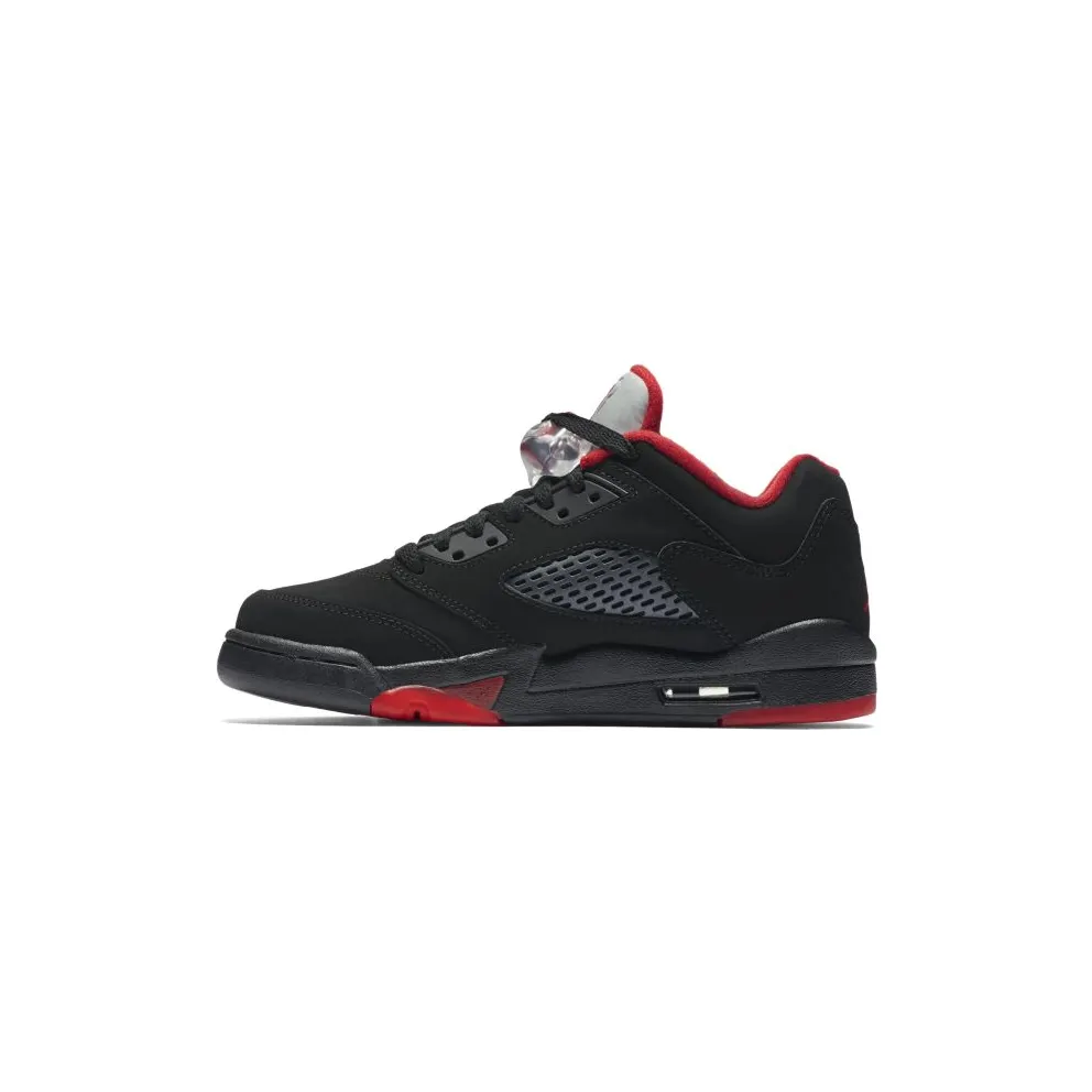 Jordan 5 Retro Low Alternate 90 (GS) Black/Gym Red/Metallic (314338-001)