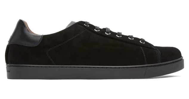 Gianvito Rossi Black Suede Low Top Sneakers (S26340-M1BLK-SUE)