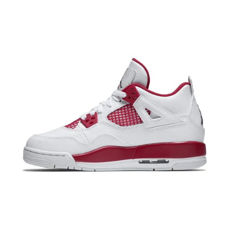 Air Jordan 4 Retro BG Alternate 89 “White / Gym Red / Black” (408452-106)