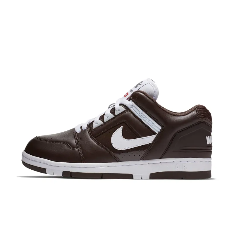 Nike SB Air Force 2 Low Supreme Brown Baroque Brown/White-Baroque Brown (AA0871-212)