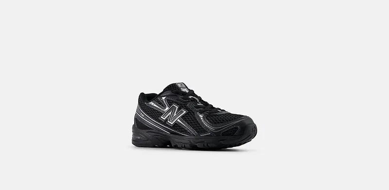 New Balance 740 Bungee Lace Black Grey Silver (PZ740BM)