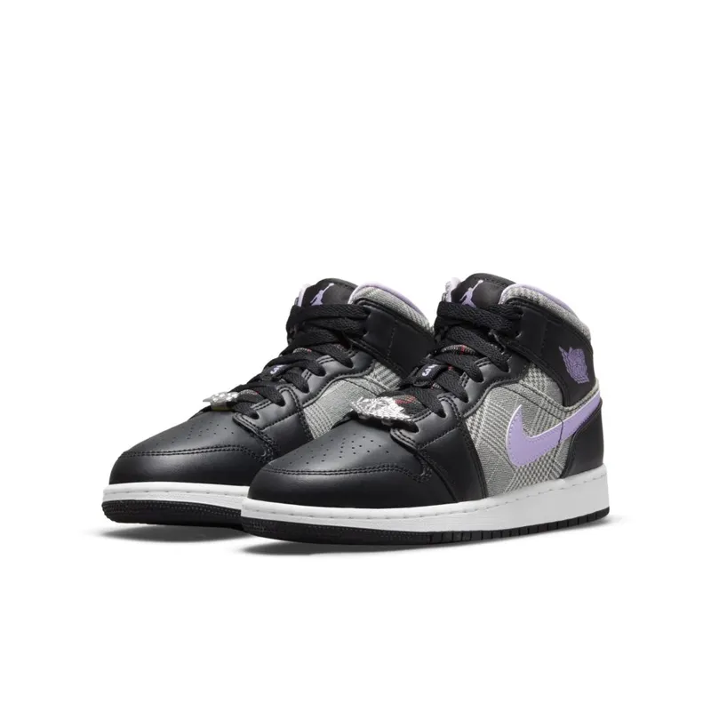 Jordan 1 Mid SE Houndstooth (GS) (DC7226-015)