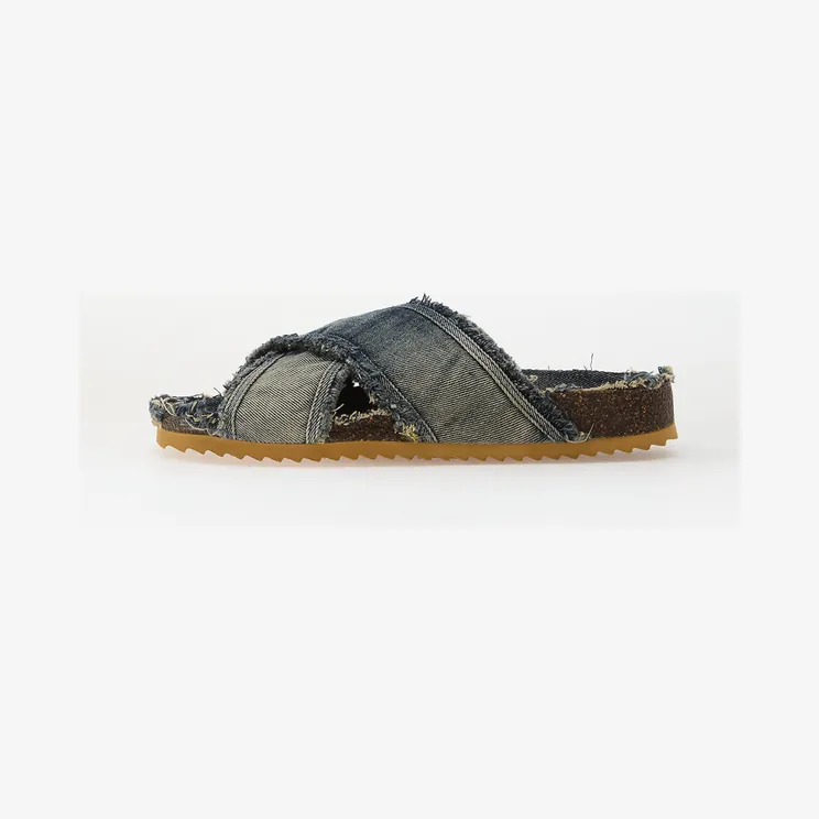 Diesel Ausgefranste D-Woodstock Cross Sandalen “Blue” (Y03756P8093)