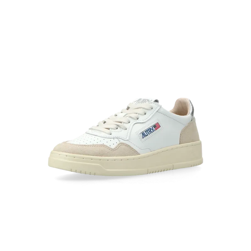 Autry Medalist Low W (leat / suede white / silver) – AULWLS74