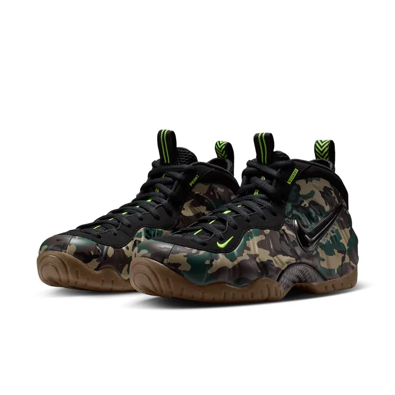 Nike Air Foamposite Pro – Camo – “Black / Black-Voltage Green-Gum Dark Brown” (IM5204-001)