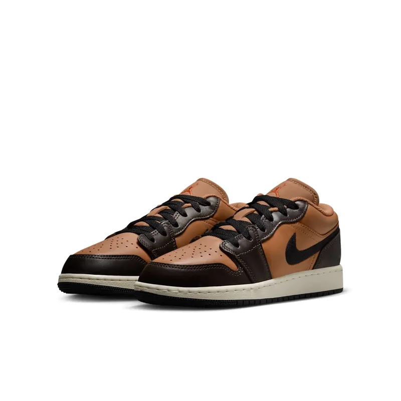 Nike Air Jordan 1 Low SE GS “Flax Baroque Brown” (HQ3604-201)