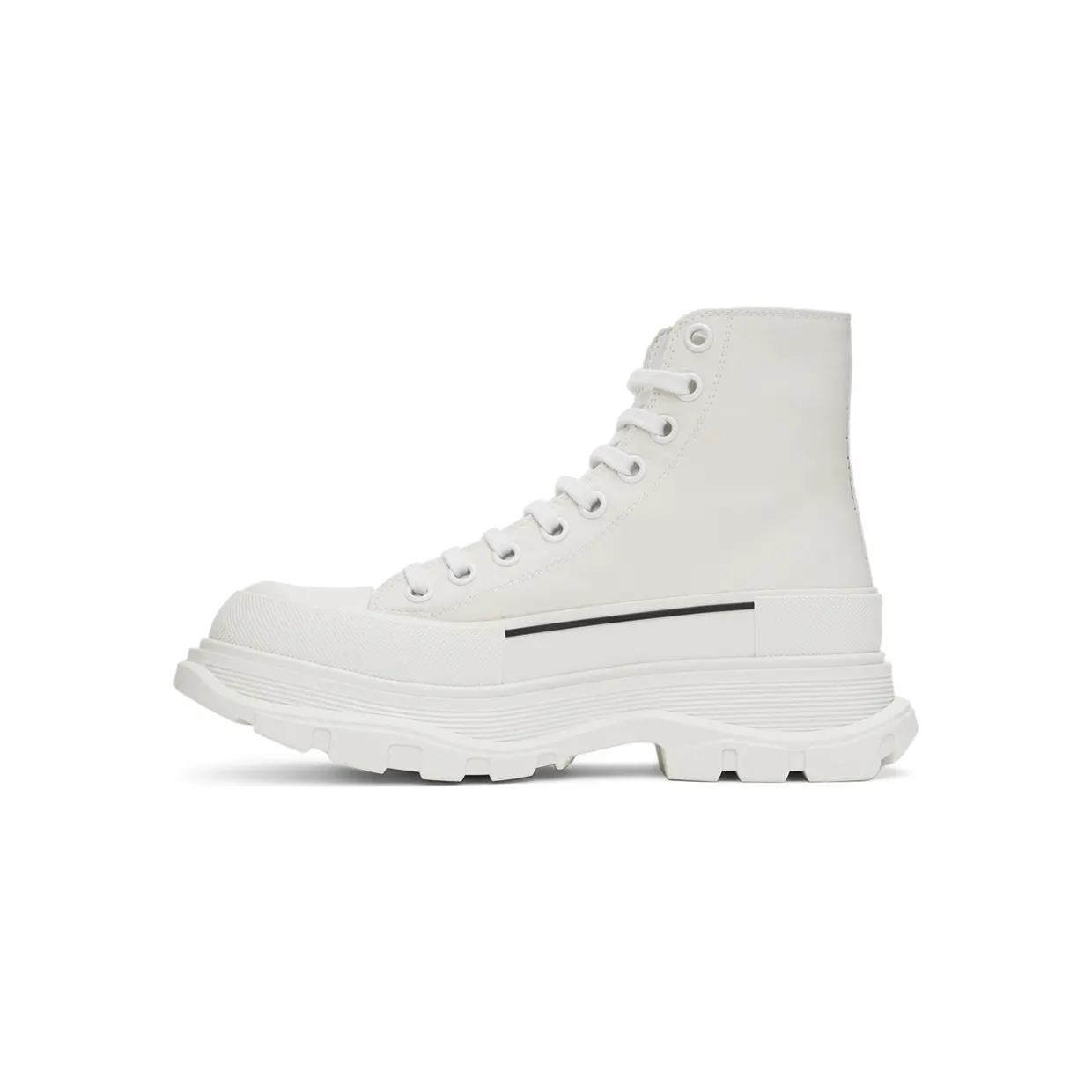 Alexander McQueen White Tread Slick High Sneakers (682420W4RQ2) (3)