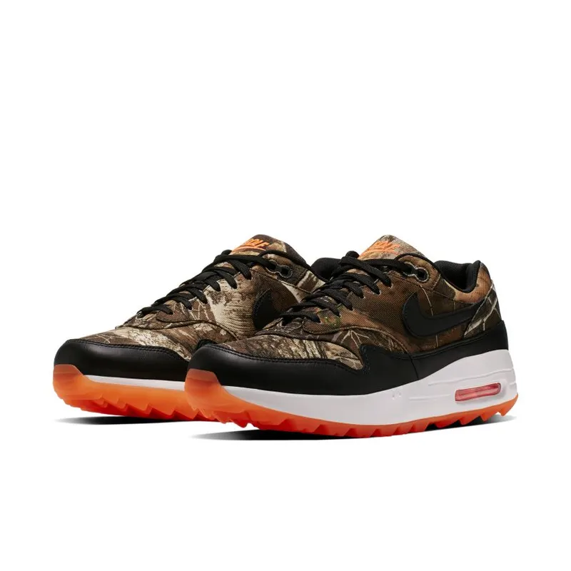 Nike Air Max 1 Golf Realtree Camo Baroque Brown/Total Orange-Summit White-Black (BQ4804-210)