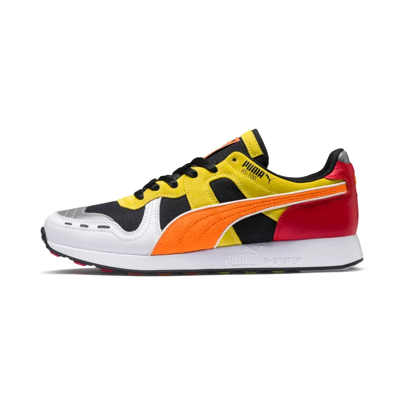Puma RS-100 Roland Puma Black/Puma White-Vibrant Orange (368405-01)