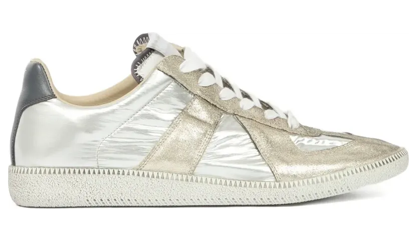 Maison Margiela Replica Sneakers aus Metallic-Leder – Weiß (S97WS0083P7451)