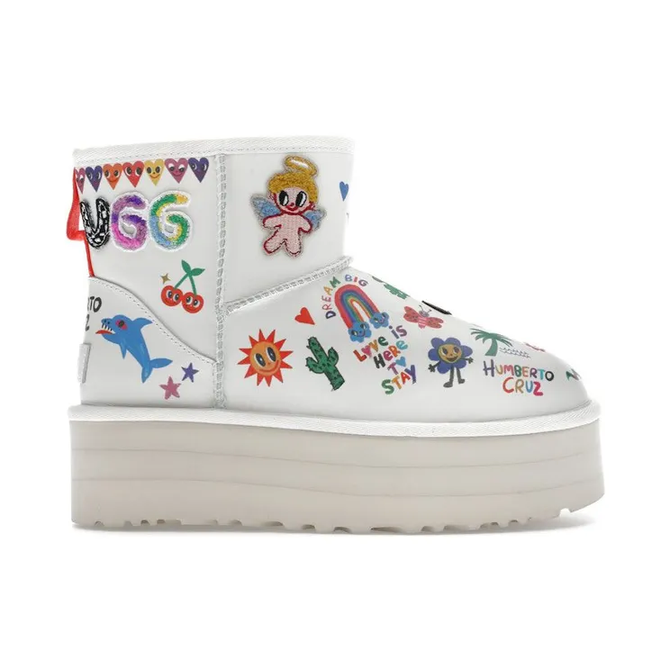 UGG Classic Mini Platform Boot Pop Sketch (1153065-WHT)