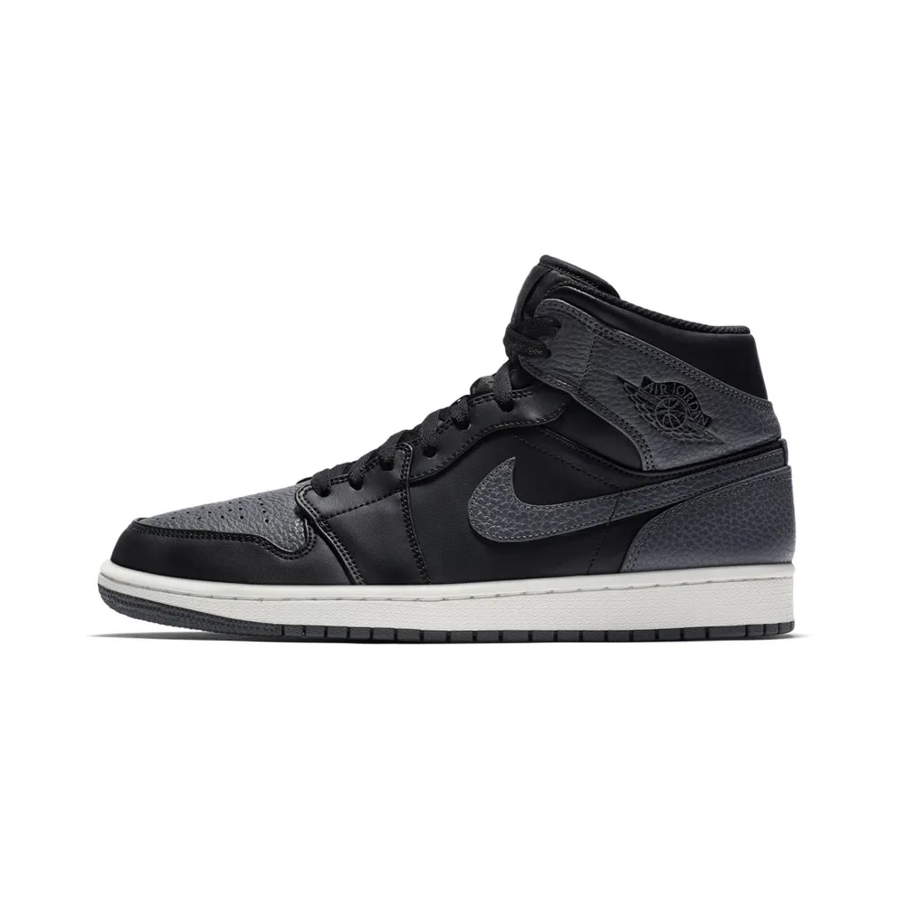 Jordan 1 Retro Mid Black Dark Grey Black/Summit White-Dark Grey (554724-041)