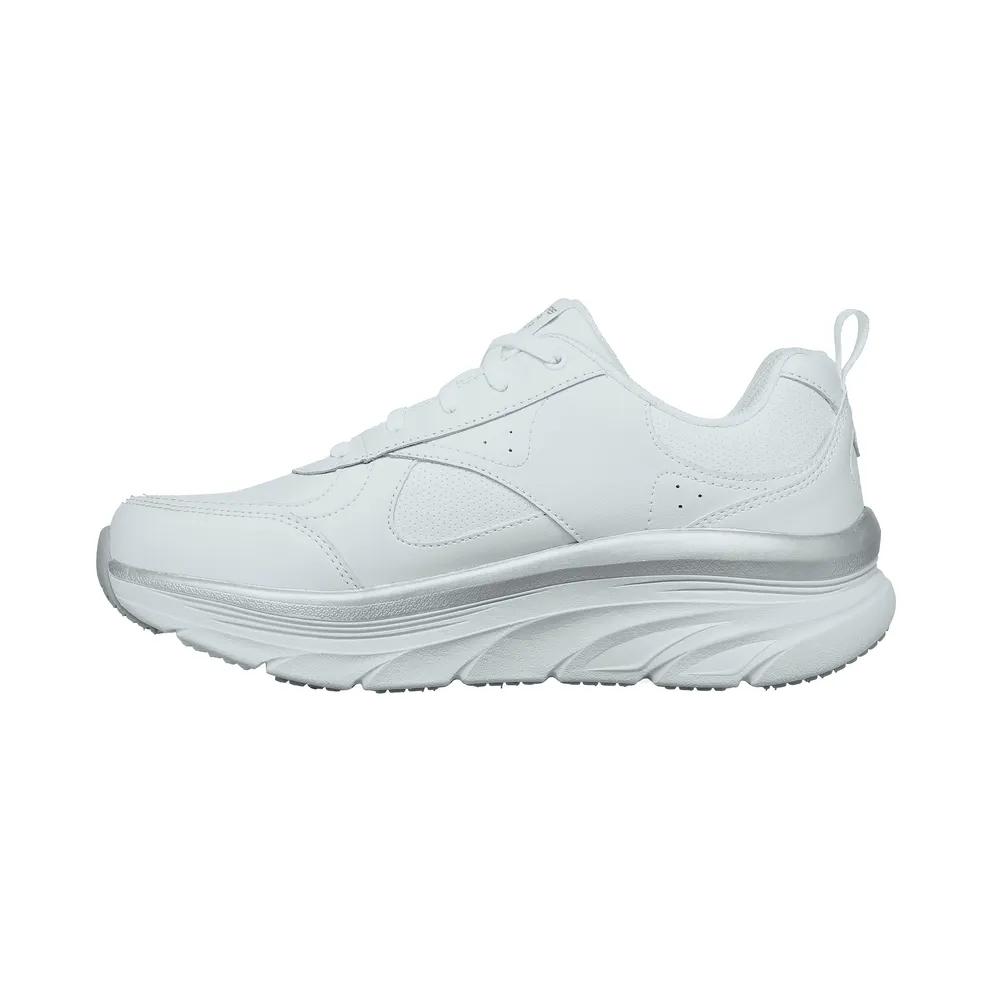 Skechers Relaxed Fit: D’Lux Walker Timeless Path “White / Silver (149312 Wsl)” (149312WSL)