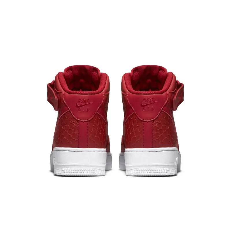 Nike Air Force 1 Mid Red Python Gym Red/White (804609-601)