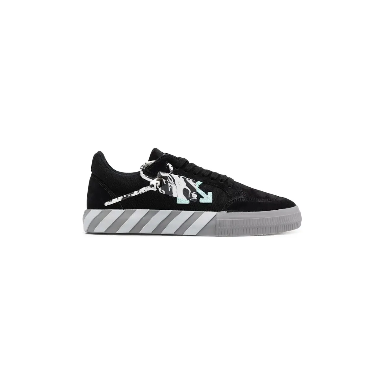 OFF-WHITE Vulc Low Black Grey Light Blue (OMIA085F21LEA0051043)