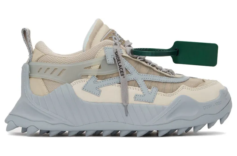 Off-White Beige & Blue Odsy 1000 Sneakers (OWIA180S22FAB0016109)