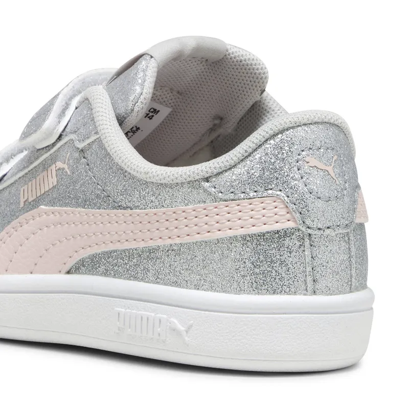 Puma Smash 3.0 Glitz Glam “Glacial Gray / Frosty Pink” (394688_02)