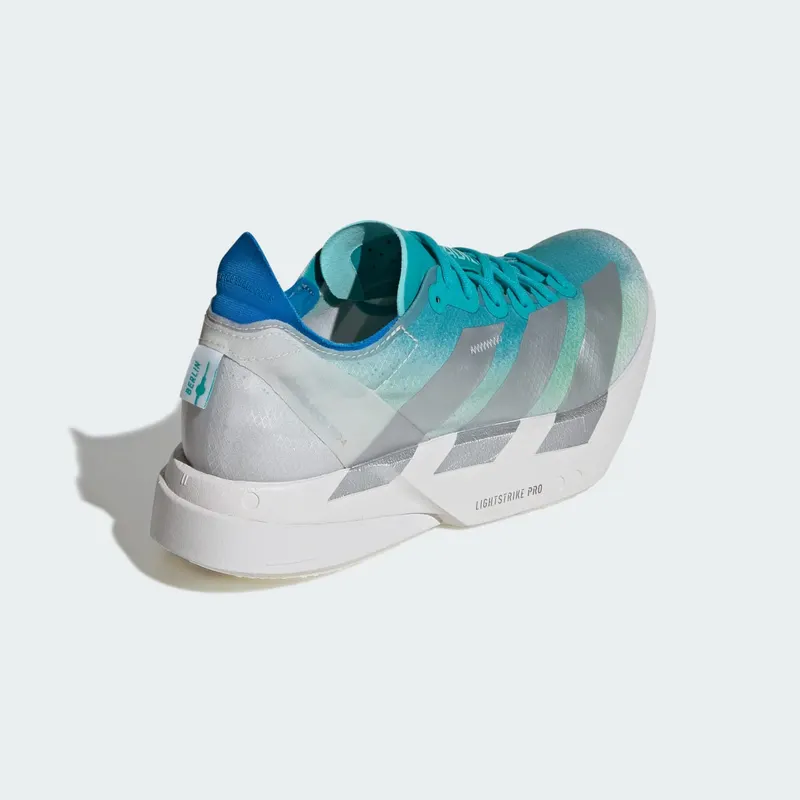 Adidas ADIZERO ADIOS PRO 4 Shoes Hi-Res Aqua / Matte Silver / Grey One (JS2580)