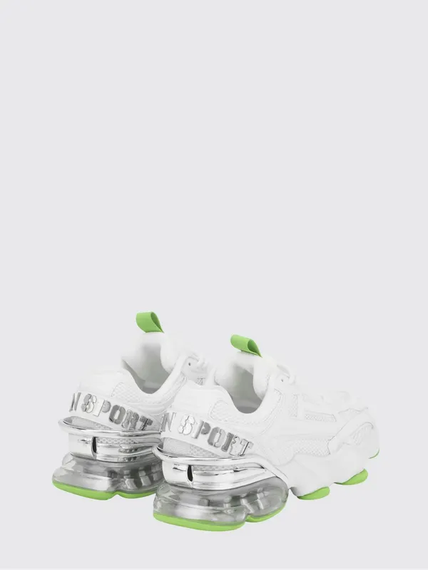Plein Sport Runner PS Thunder Mix Low-Top Mesh Sneakers with Notched Sole White (SAESUSC0750STE003N0105) (2)