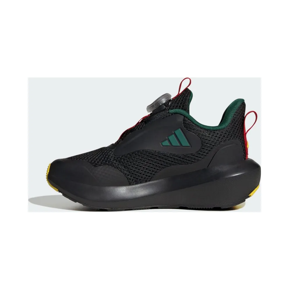 Adidas Fortarun 3.0 Boa Shoes Kids Core Black / Collegiate Green / Yellow (JI2197)
