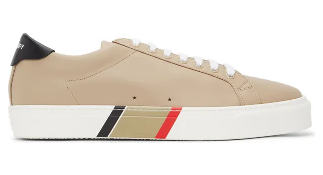 Burberry Beige Bio-Based Striped Sole Sneakers (8037195)