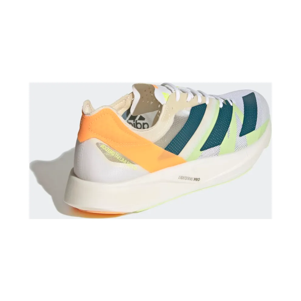 adidas Adizero Takumi Sen 8 Cloud White / Real Teal / Flash Orange (GX8148)