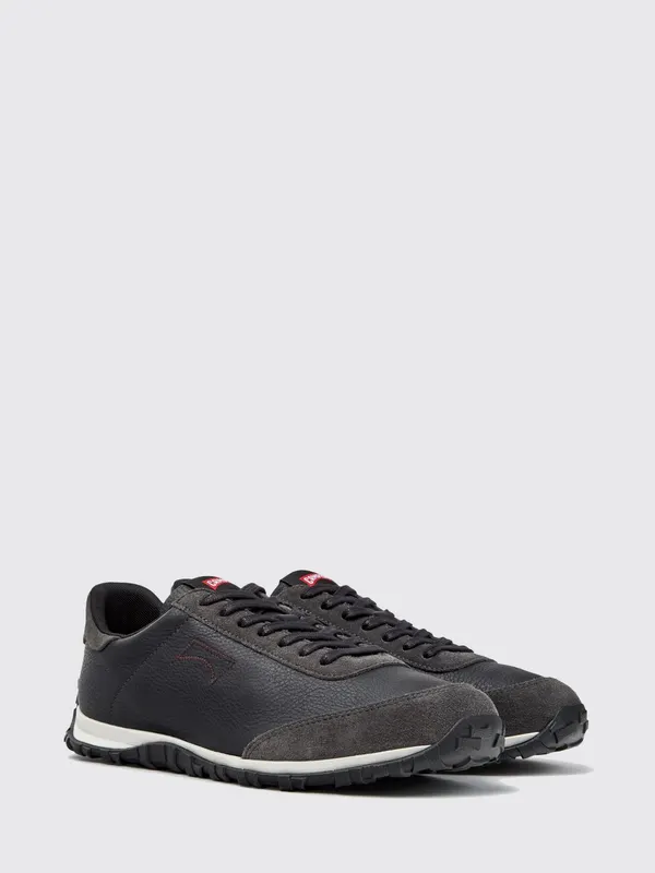 Camper Bicolor Drift Walk Low-Top in Grained Leather with Vibram Sole Black (K101097-009DRIFTWALK0)