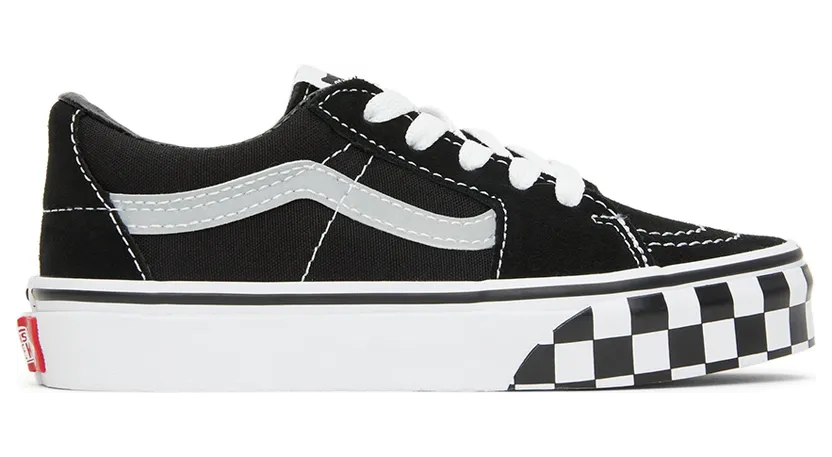 Vans Kids Black Checkerboard Sk8-Low Little Kids Sneakers (VN0A7Q5LAC91)