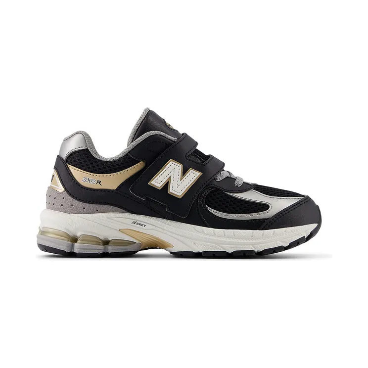 New Balance 2002R Hook & Loop Black Sea Salt Gold (PV2002PO)
