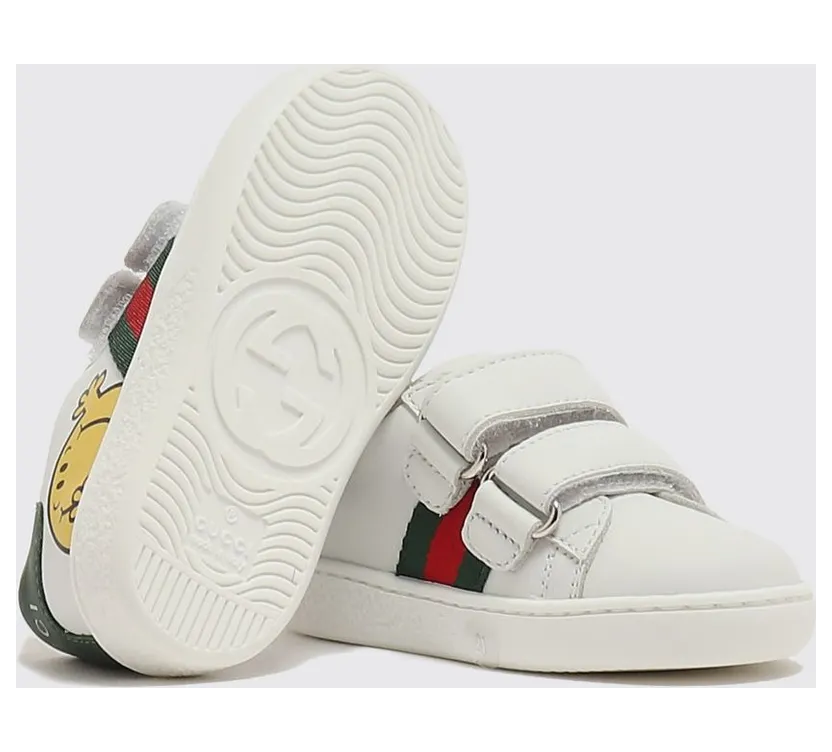 Gucci Ace Printed Leather Sneakers White (858455COWB09085) (3)