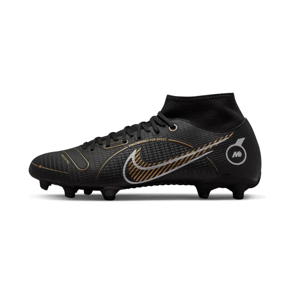 Nike Mercurial Superfly 8 Academy FG/MG Black Metallic Gold (DJ2873-007)