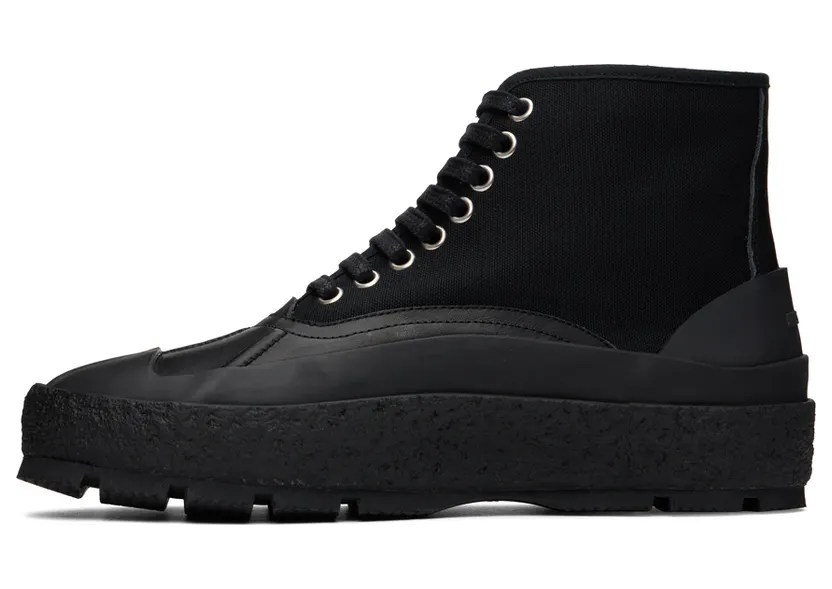 Jil Sander Black Canvas High-Top Sneakers (J32WS0020_PR542) (3)