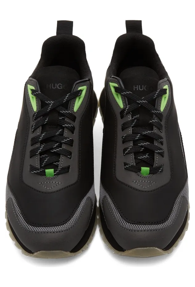Hugo Black & Green Cubite Sneakers (50464634) (5)