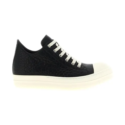 Rick Owens Low Sneaks “White/Black” (RU02F4891LBB911)