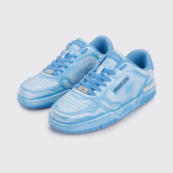 Plein Sport Viper II Used Leather Sneakers Turquoise (SAFSUSC0841SLE004N08)