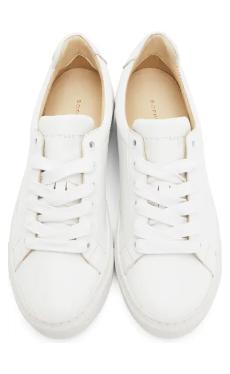Sophia Webster White and Pink Butterfly Sneakers (FAW20219) (4)