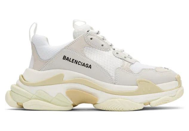 Balenciaga White Triple S Sneakers (534217 W09E1)