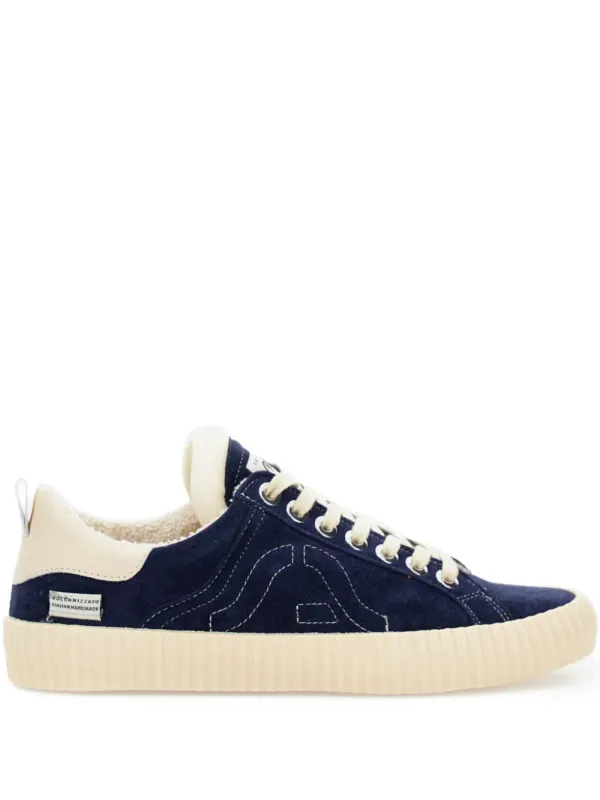 springa Suède sneakers with borduurwerk – Blue (WAVYSUEDEDARKBLU)