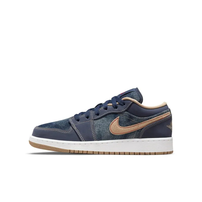 Jordan 1 Low SE Denim (GS) (DM4692-400)