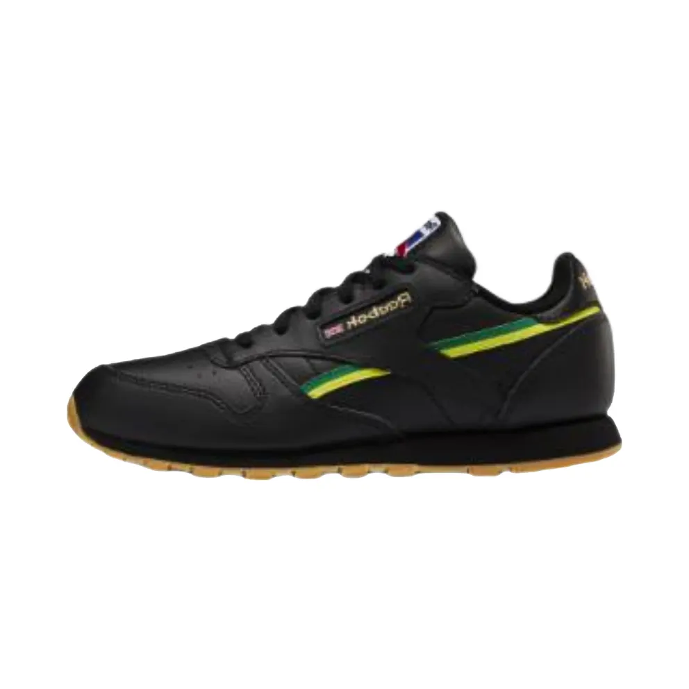 Reebok Classic Leather Black / Basil Green / Hero Yellow (EH1285)