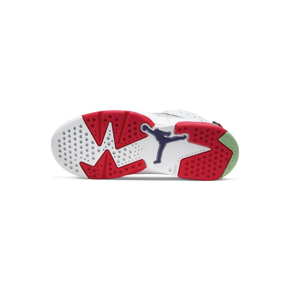 Jordan 6 Retro Hare (PS) Neutral Grey/White-True Red-Black (384666-062)