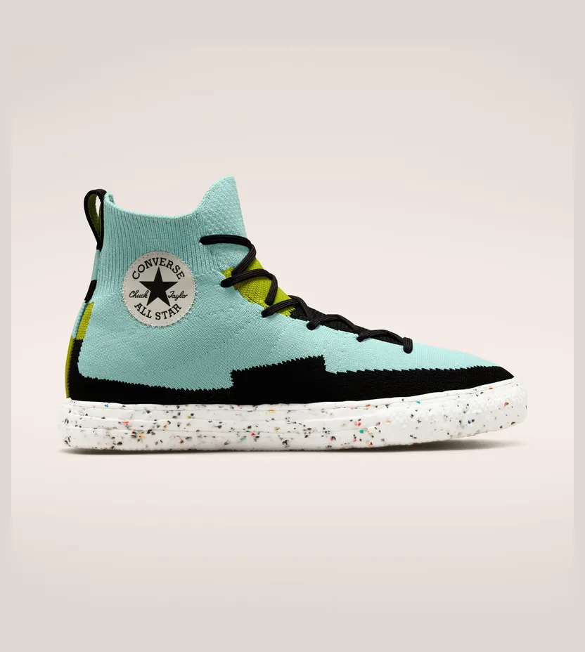 Converse Renew Chuck Taylor All Star Crater Knit Soft Aloe/lime Twist/zwart (171492C)