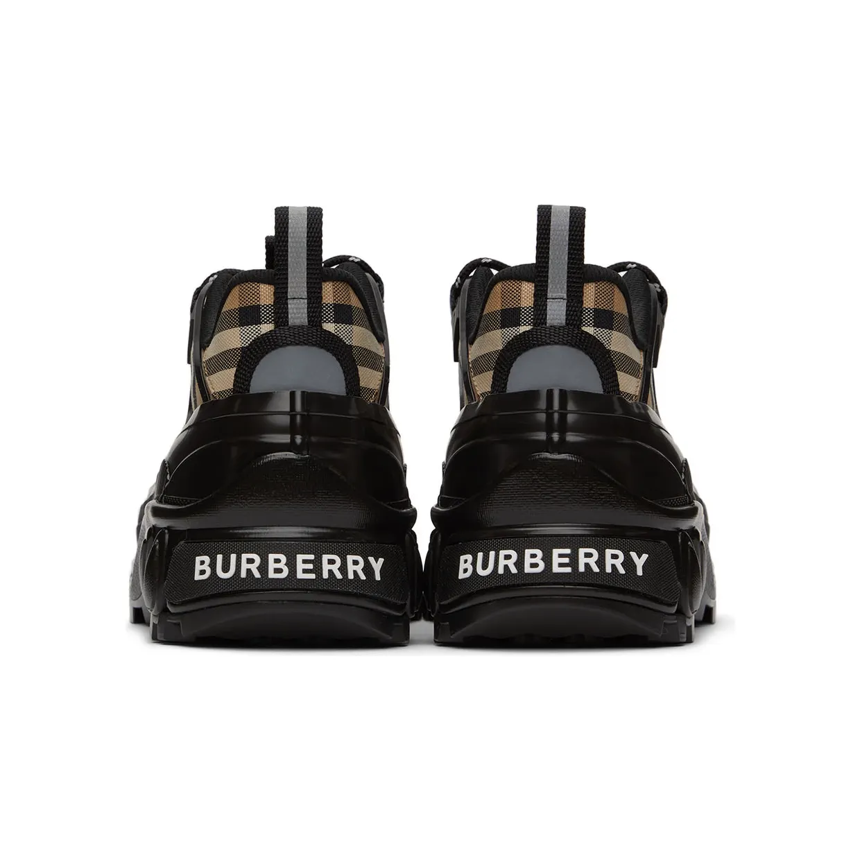 Burberry Black & Beige Arthur Check Sneakers (8056921) (2)