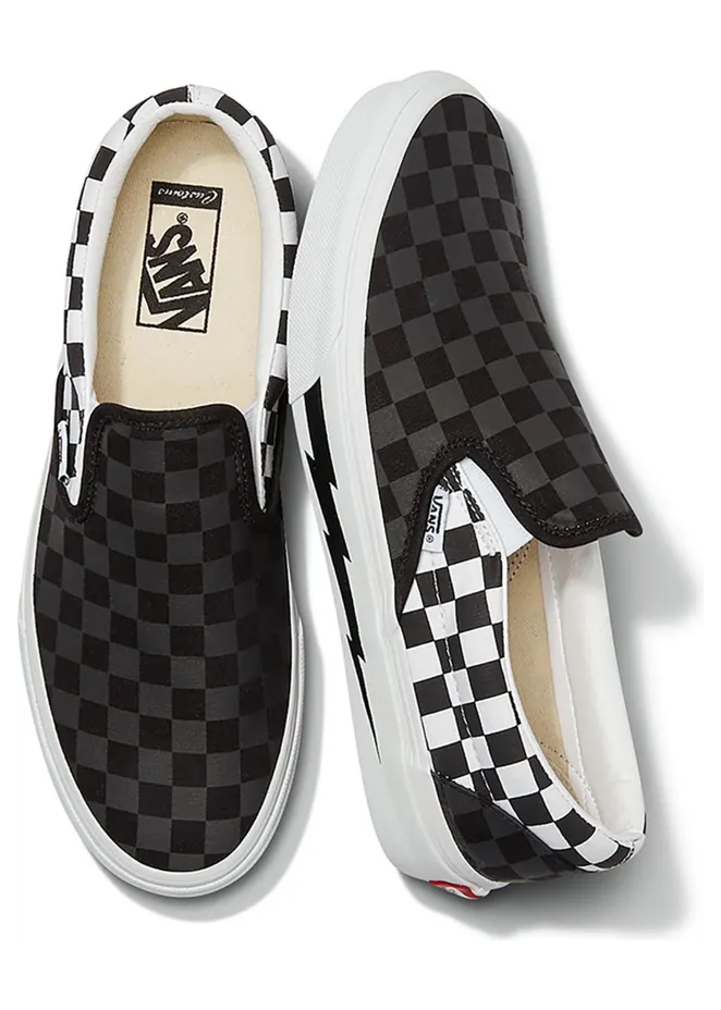 VANS Gepersonaliseerde Lightning Foxing Slip-on Zwart (VN0A3VC0280)