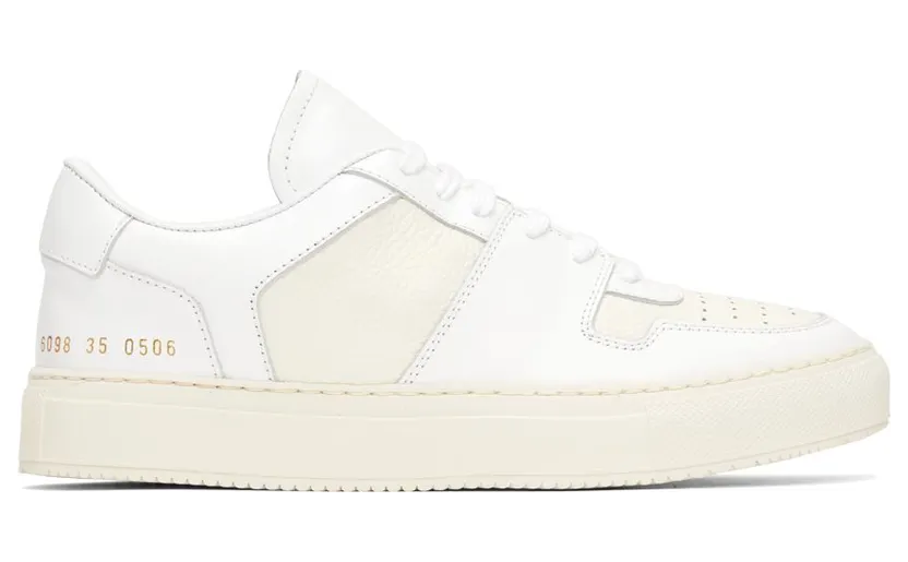 Common Projects White & Navy Decades Sneaker (6098)