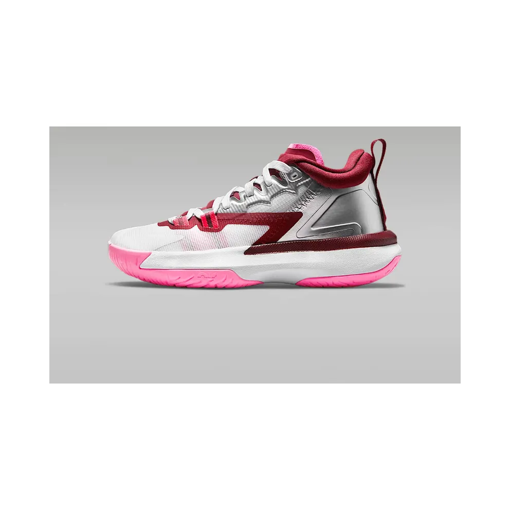 Jordan Zion 1 Marion (GS) “White / Hyper Pink / Dark Beetroot / Metallic Silver” (DA3131-100)