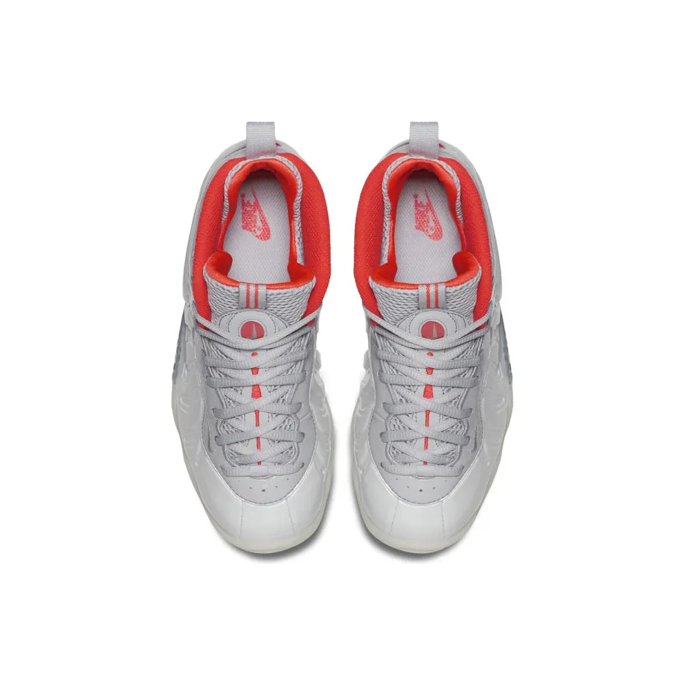 Nike Air Foamposite Pro Pure Platinum (GS) Pure Platinum/Pure Platinum-Wolf Grey-Bright Crimson (644792-005)