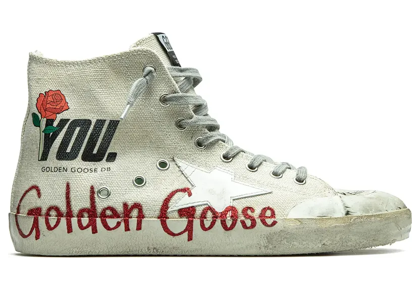 Golden Goose ‘Francy’ High-Top-Sneakers – Nude (GWF00114F000946)
