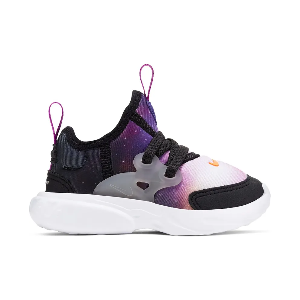 Nike React Presto Galaxy (TD) Black/Court Purple-Blue Fury-Total Orange (CW3076-002)