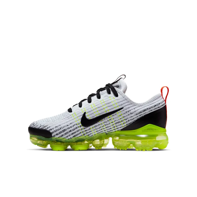 Nike Air VaporMax Flyknit 3 Retro Future (GS) White/Black-Volt-Bright Crimson (BQ5238-100)